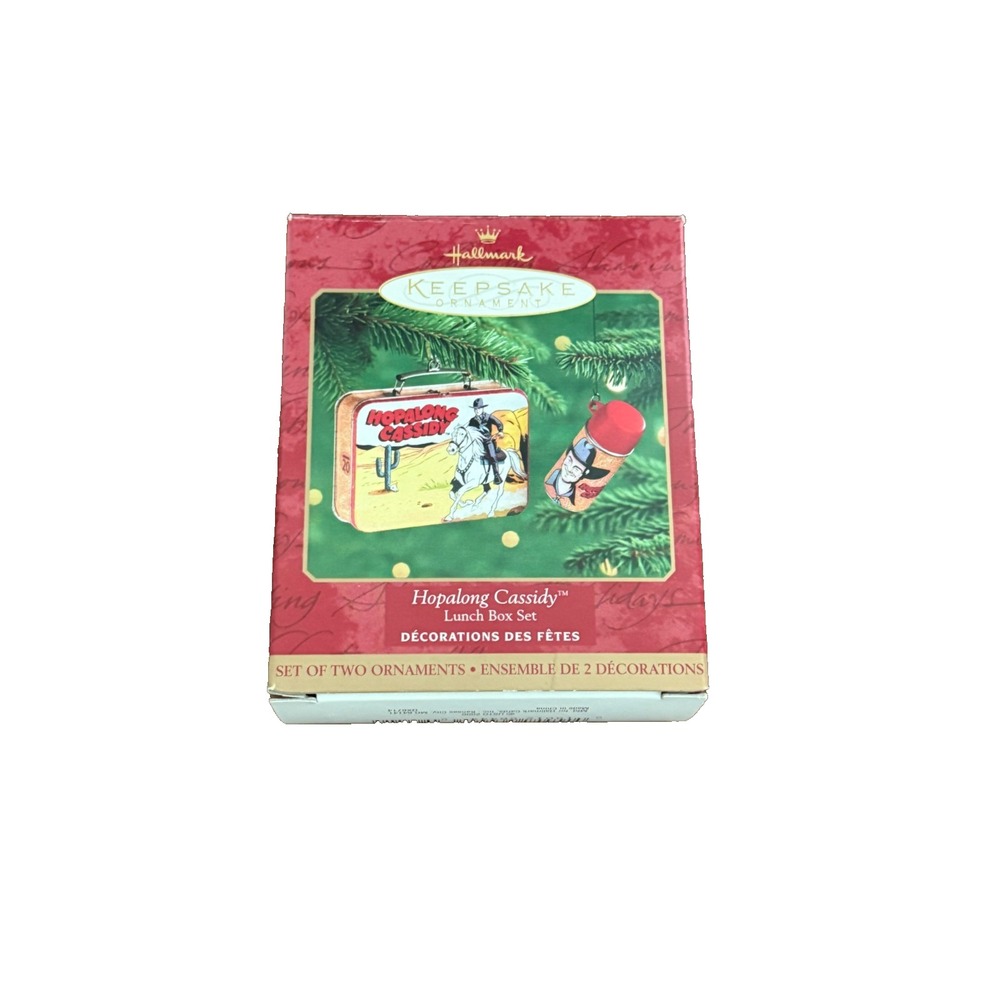 Hallmark Hopalong Cassidy Lunch Box Set Keepsake Ornament Dated 2000 New
